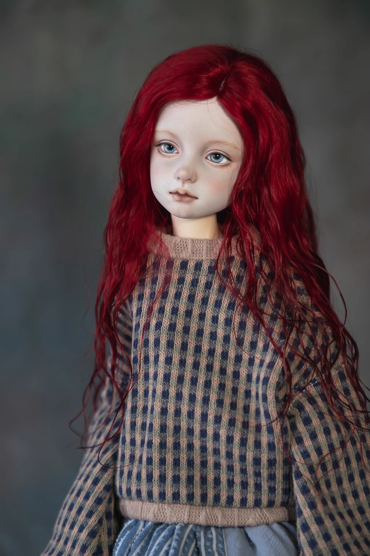 Mohair Wig Red QQ-147E  1/4 1/3 size