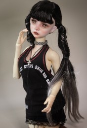 QQ-139 BJD Wig Girl Double Braids Hair Wig