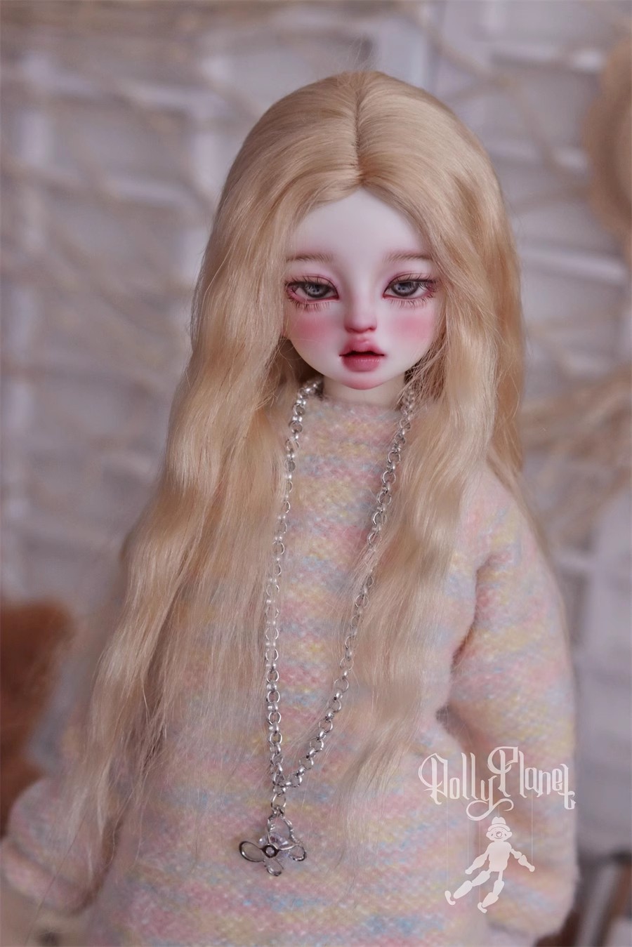 Mohair Wig Autumn gold QQ-147C  1/4 1/3 size