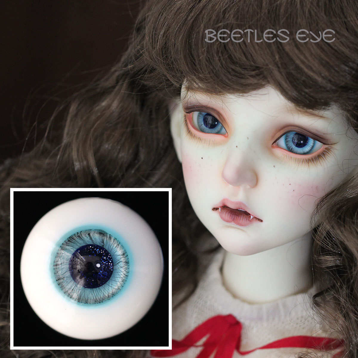 【Beetles】H-25 Ice Blue Glass Eyes