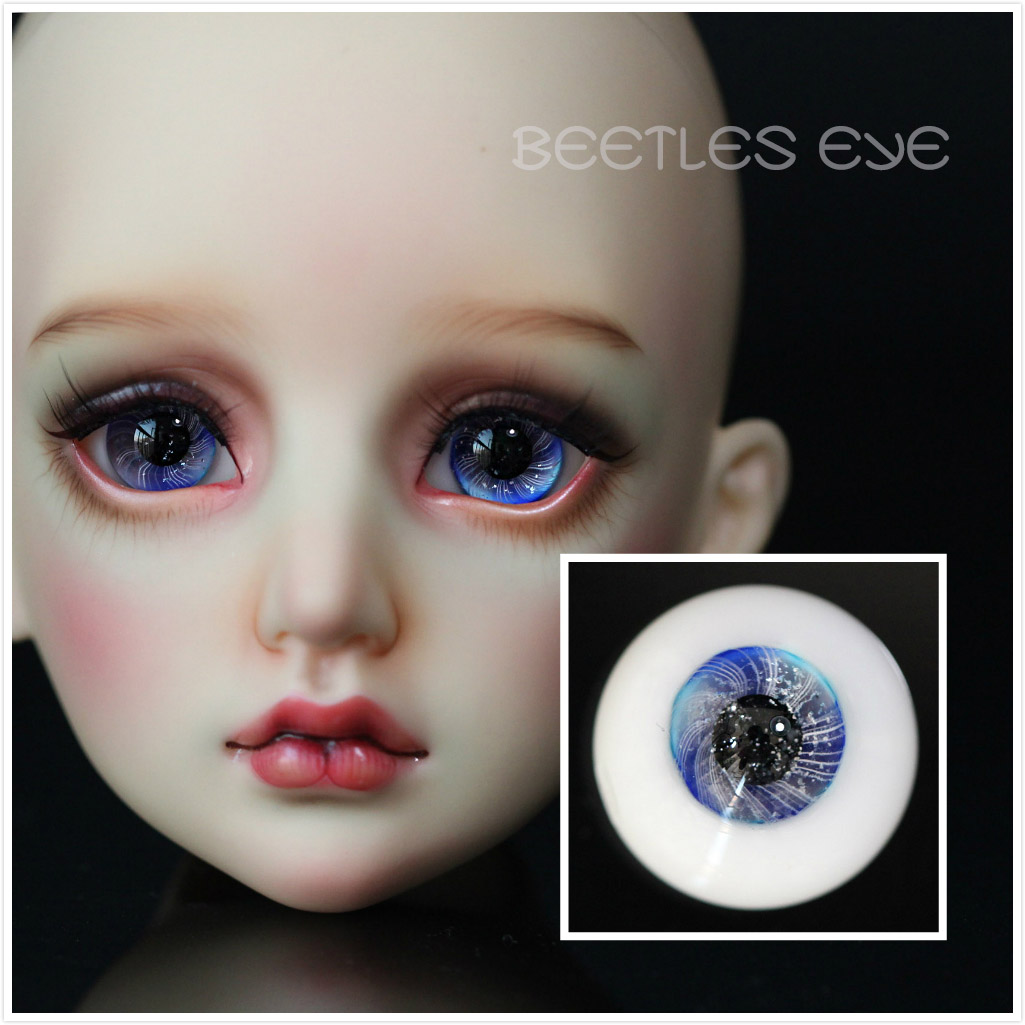 【Beetles】H-29  Glass Eyes 【Flat bottom No stem】