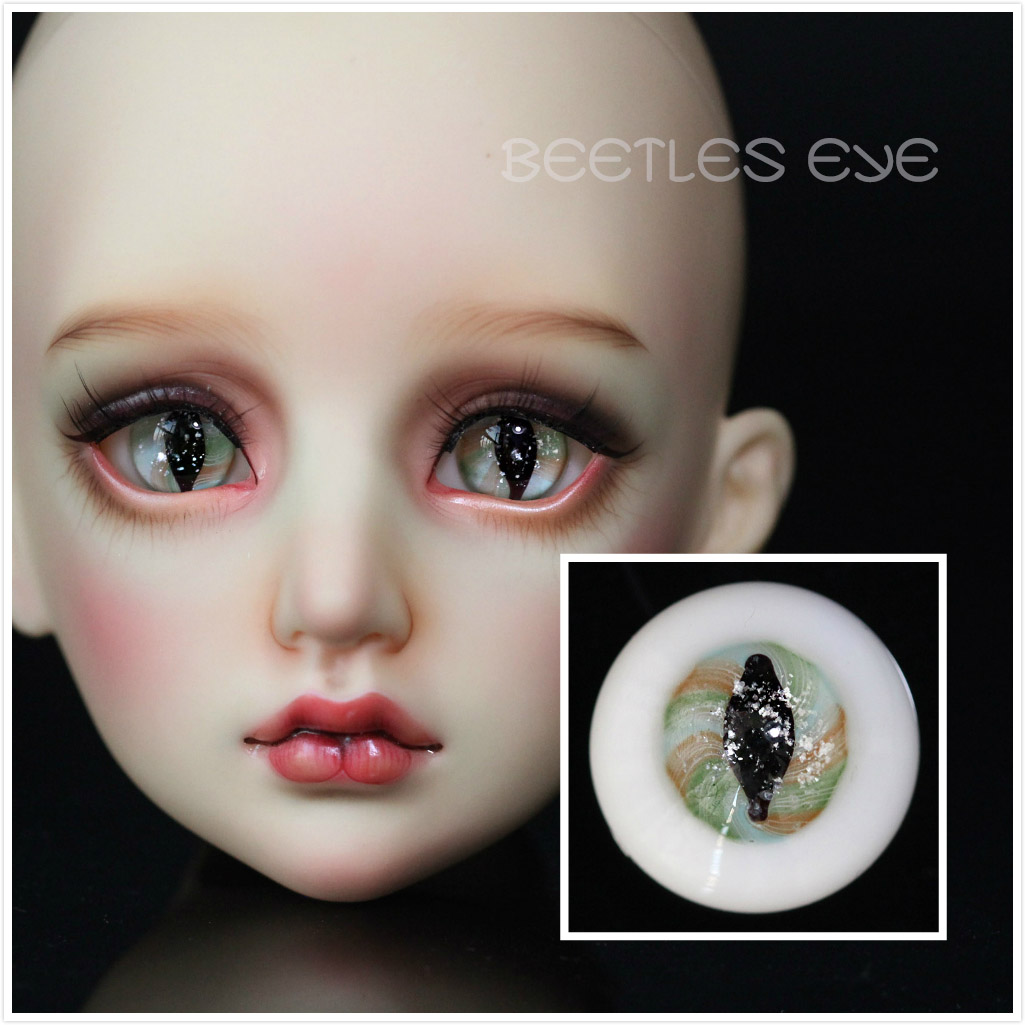 【Beetles】H-31 Beast  Glass Eyes 【Flat bottom No stem】