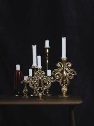 Candle holders for dolls , 1/3 & 1/6 size