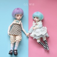 QQ-101  Color Change Wig *Mint* – *Purple*