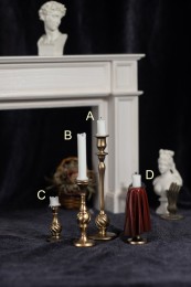 Candle holders for dolls , 1/3 & 1/6 size