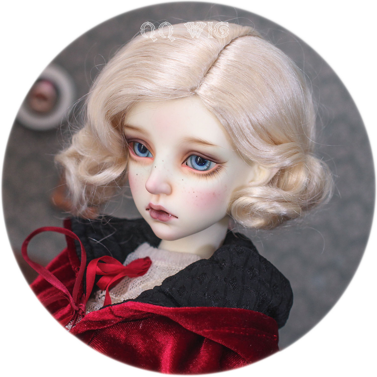 【DollyPlanet】BJD Synthetic Mohair Wig  QQ-54 *Vampire Queen*