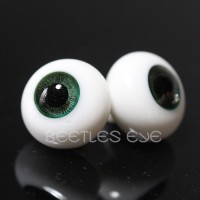 R-22  [Beetles] Glass Eyes-Forest Green