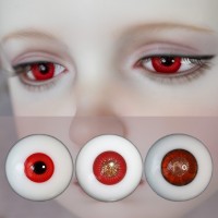 RED BJD Glass Eyes